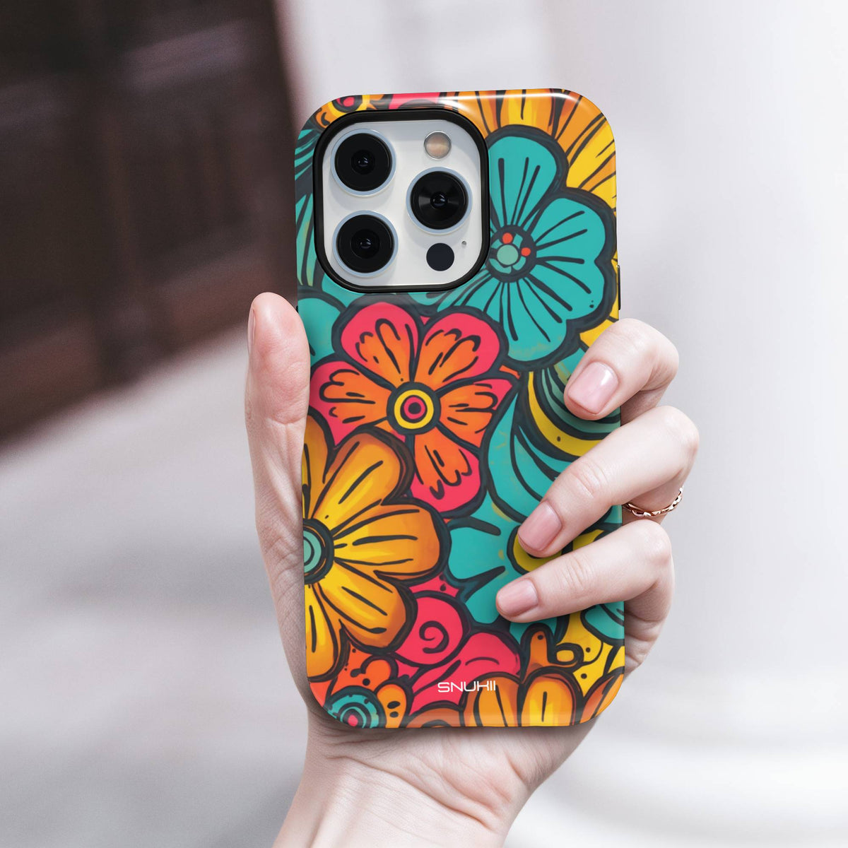 Groovy 70s Floral Tough Phone Case