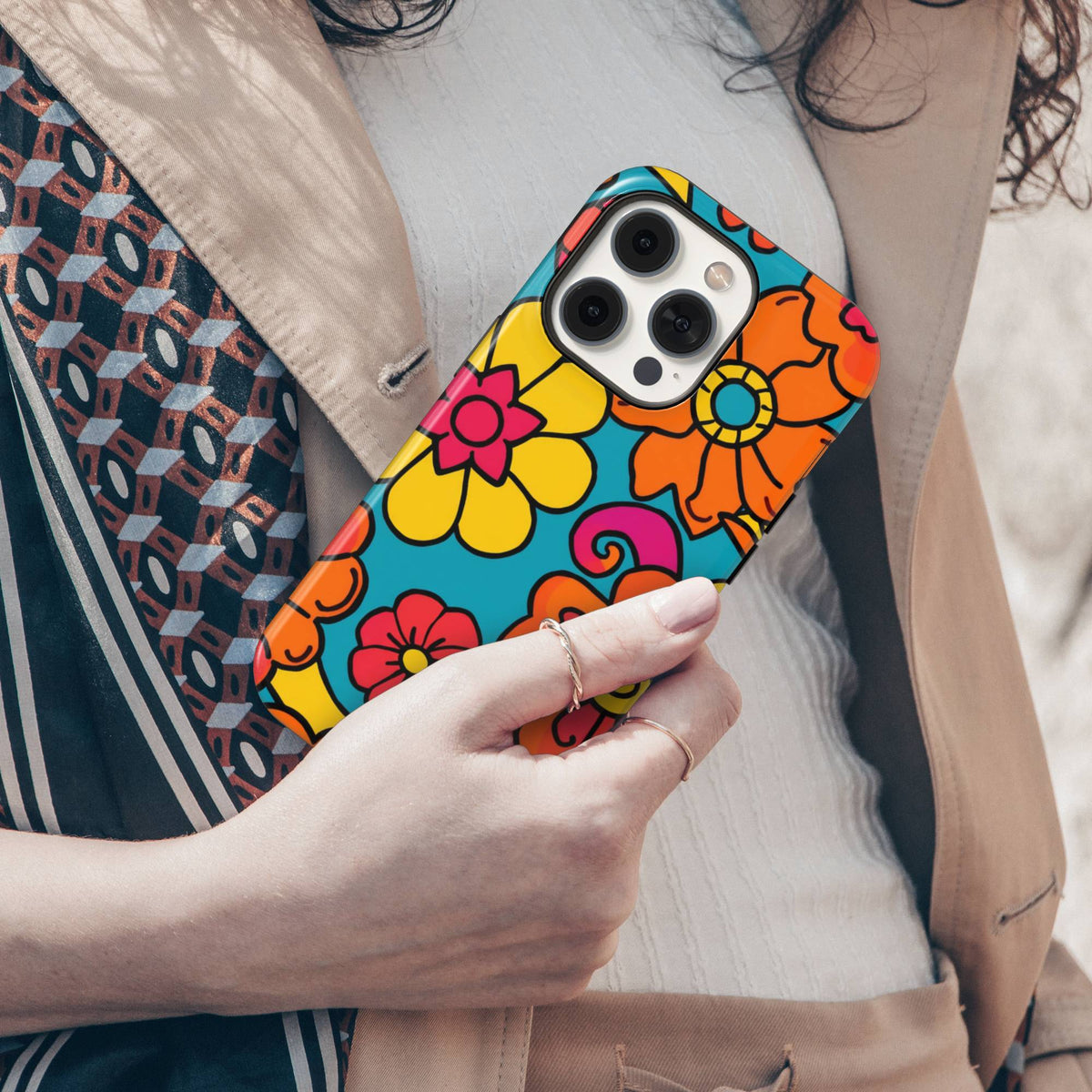 70s Groovy Flower Tough Phone Case
