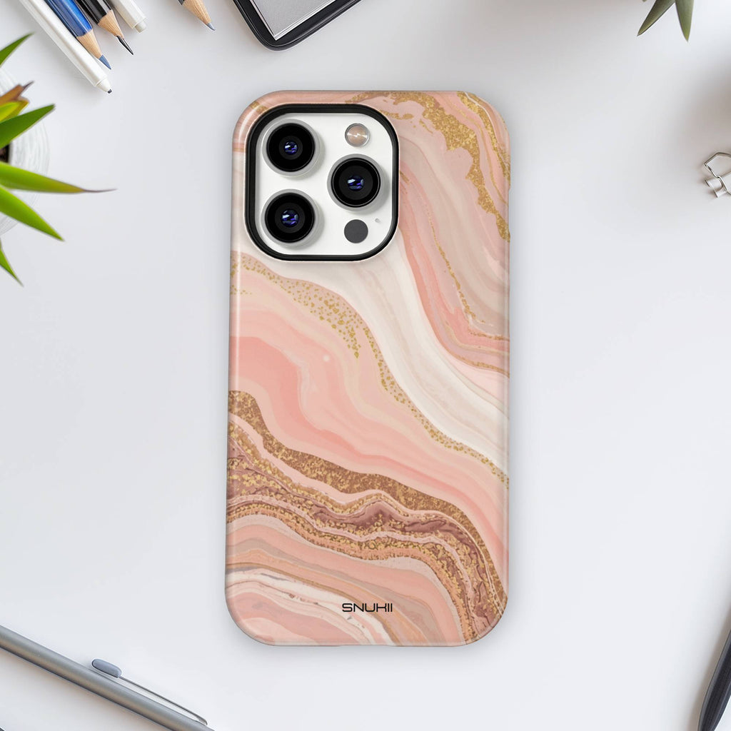 Blush Pink Marble Tough Phone Case