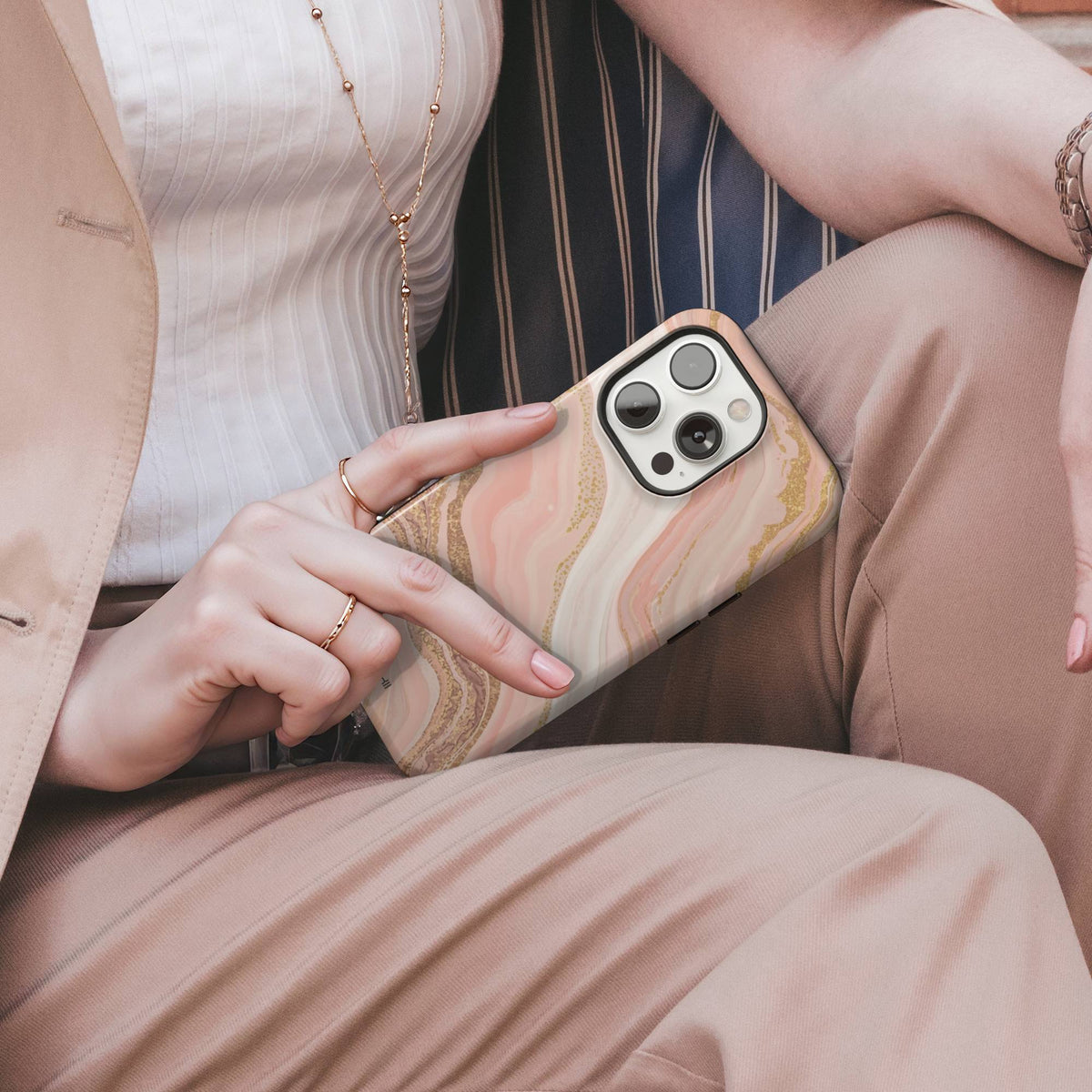 Blush Pink Marble Tough Phone Case