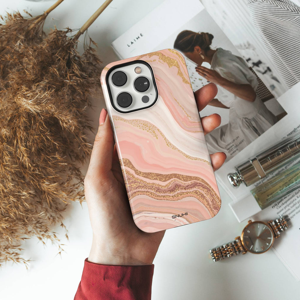 Blush Pink Marble Tough Phone Case
