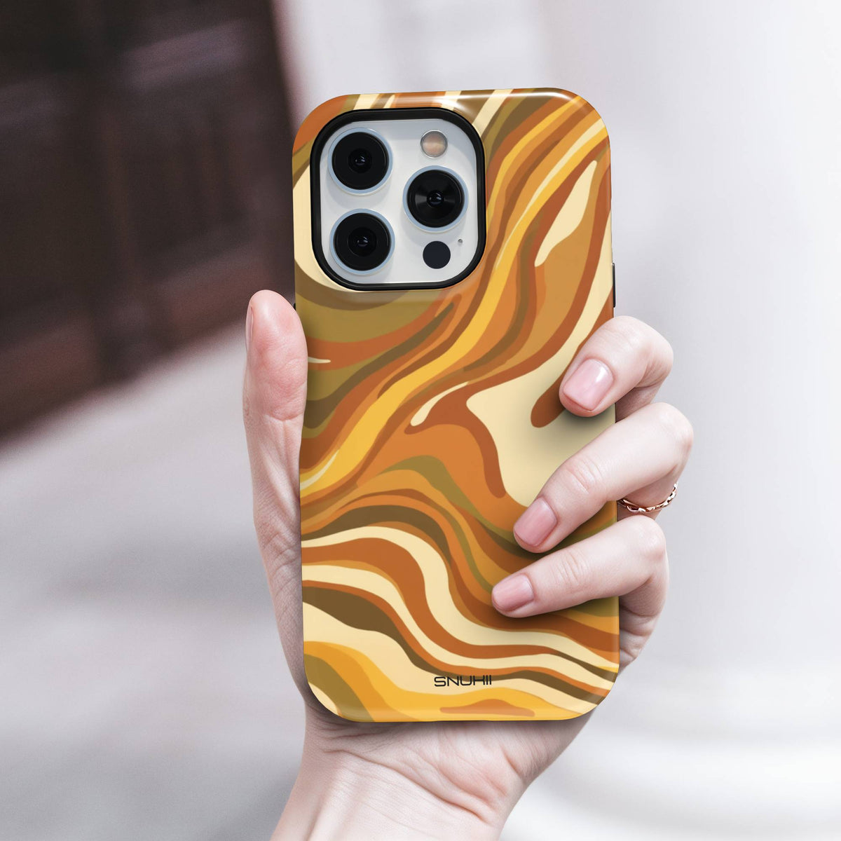 Brown Swirl Tough Phone Case
