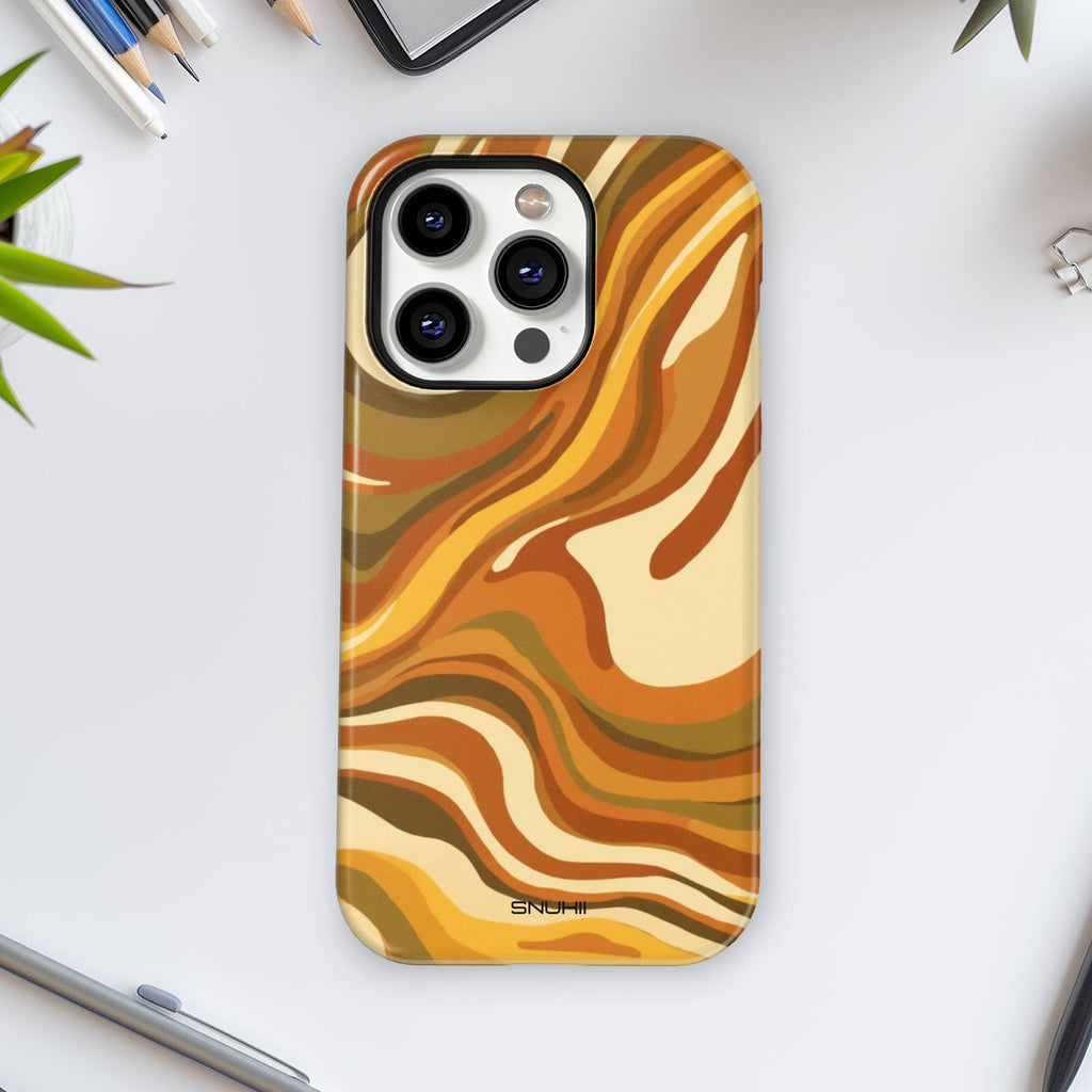 Brown Swirl Tough Phone Case