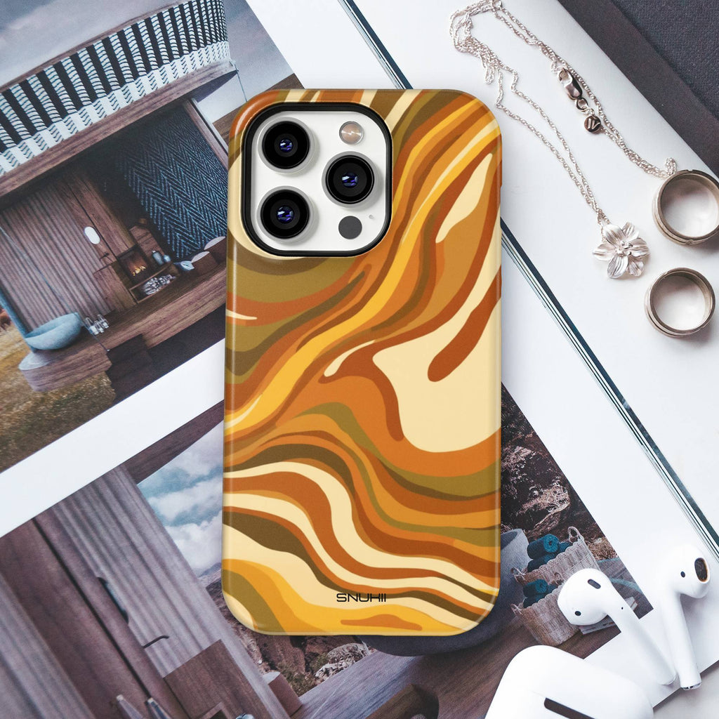 Brown Swirl Tough Phone Case