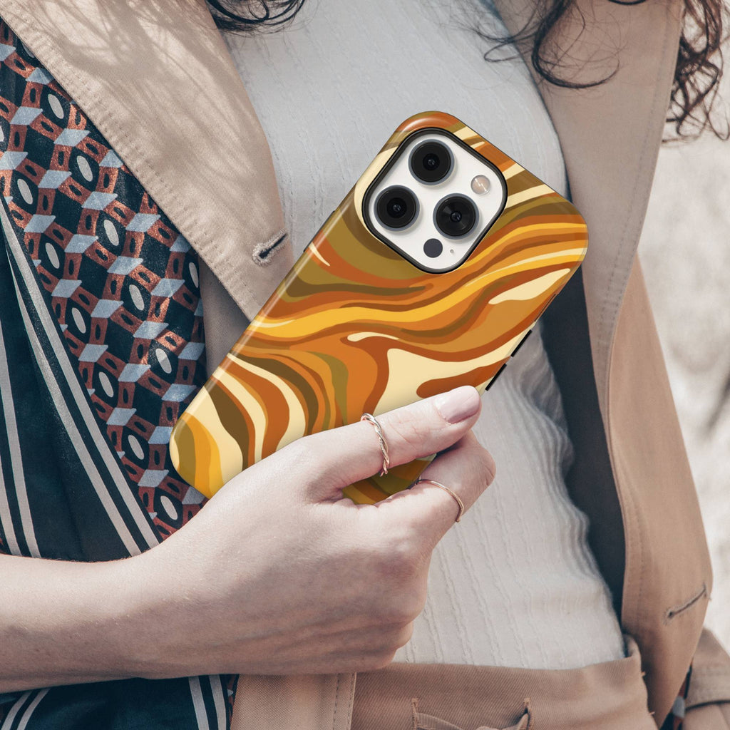 Brown Swirl Tough Phone Case