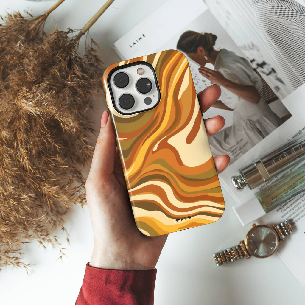 Brown Swirl Tough Phone Case