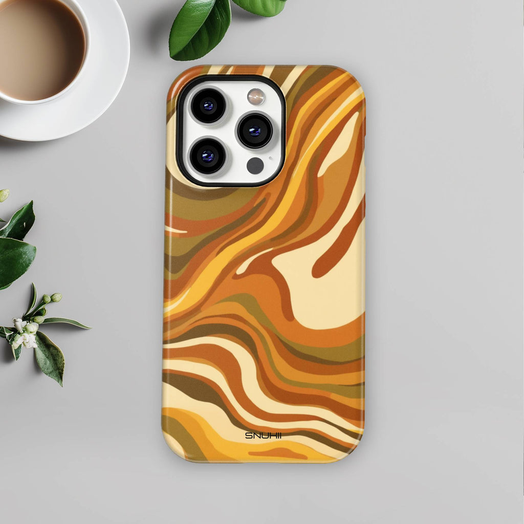 Brown Swirl Tough Phone Case