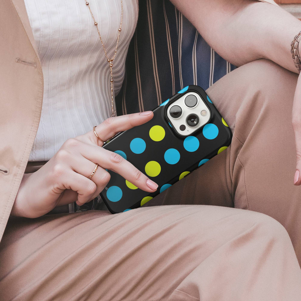 Neon Polka Dot Tough Phone Case
