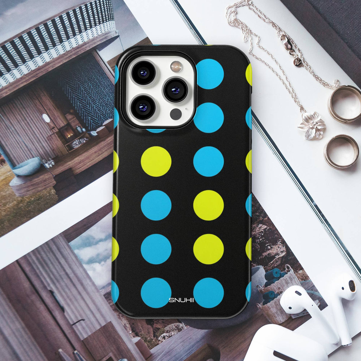 Neon Polka Dot Tough Phone Case