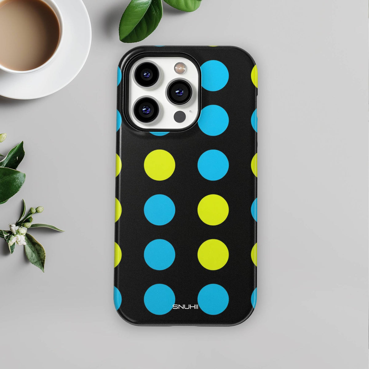 Neon Polka Dot Tough Phone Case