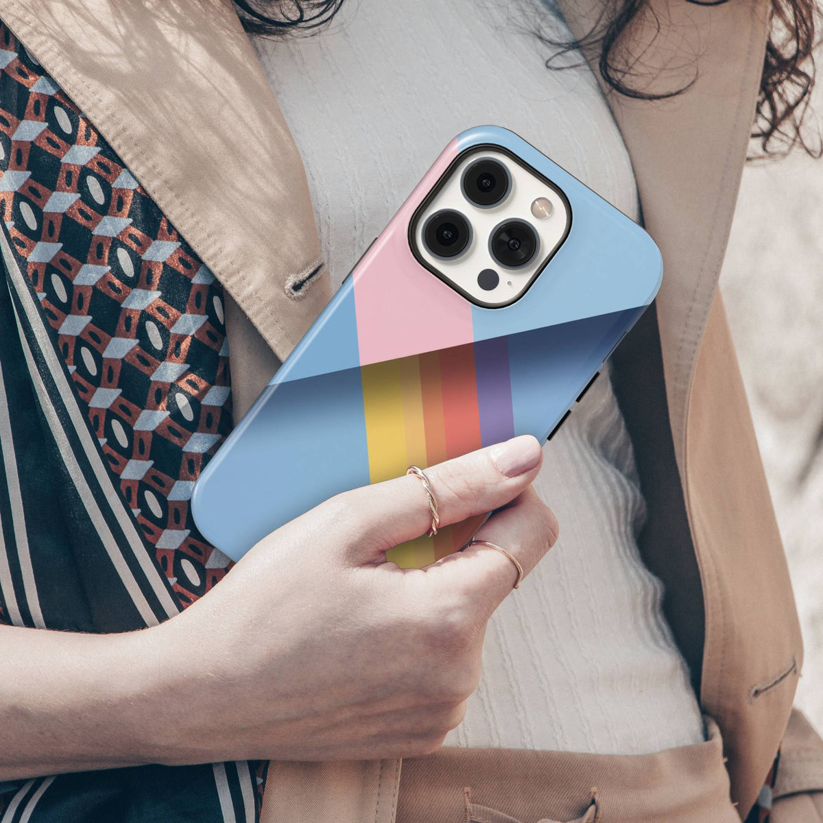 Geometric Retro Tough Phone Case