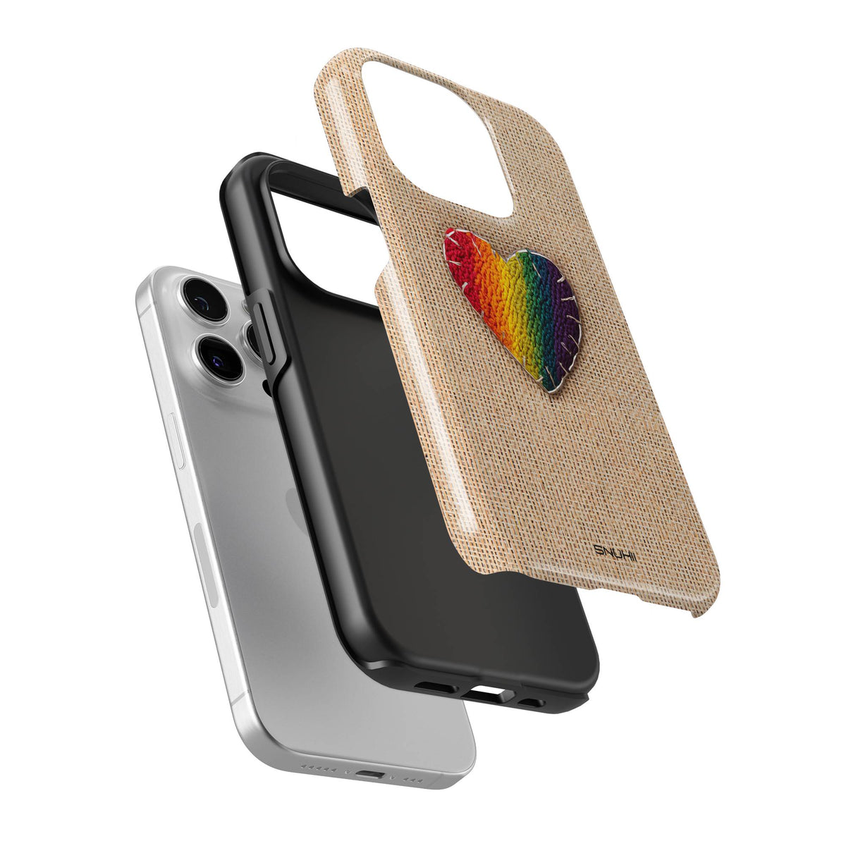 Rainbow Heart Tough Phone Case