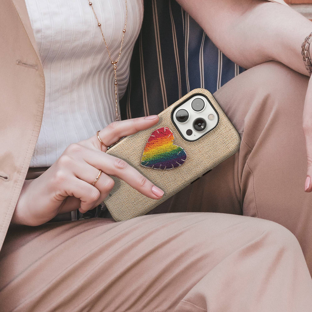 Rainbow Heart Tough Phone Case