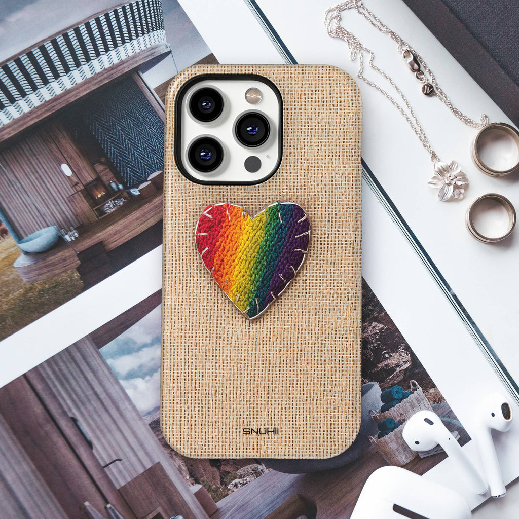 Rainbow Heart Tough Phone Case