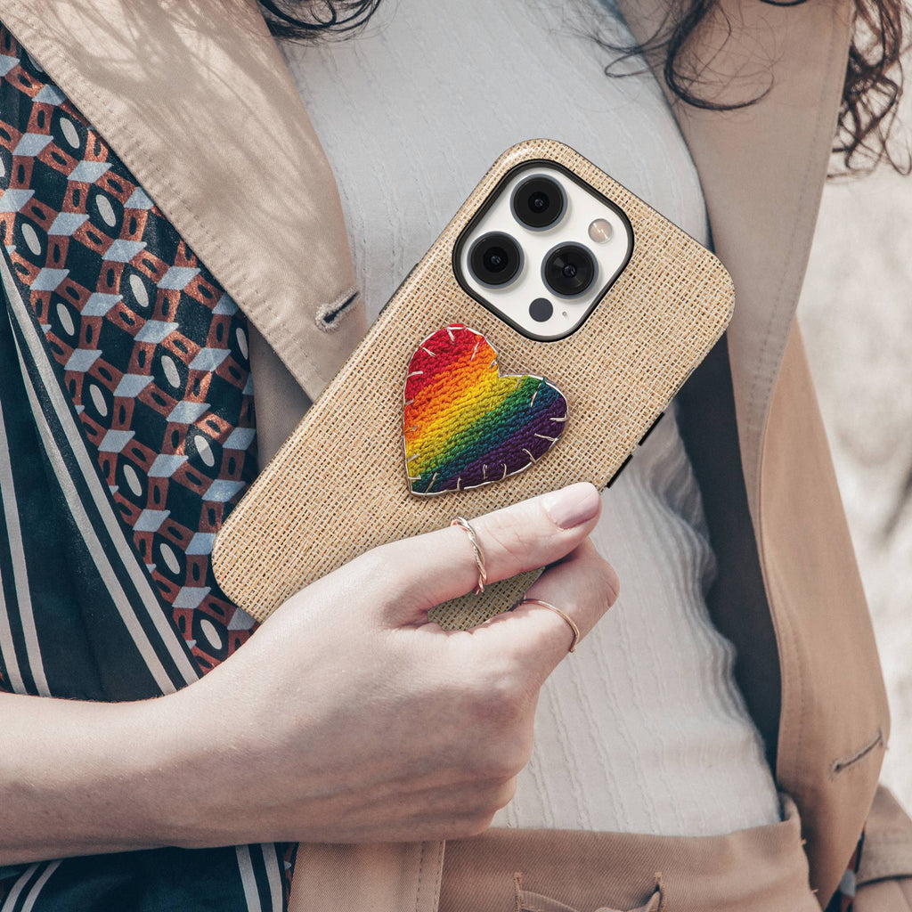 Rainbow Heart Tough Phone Case