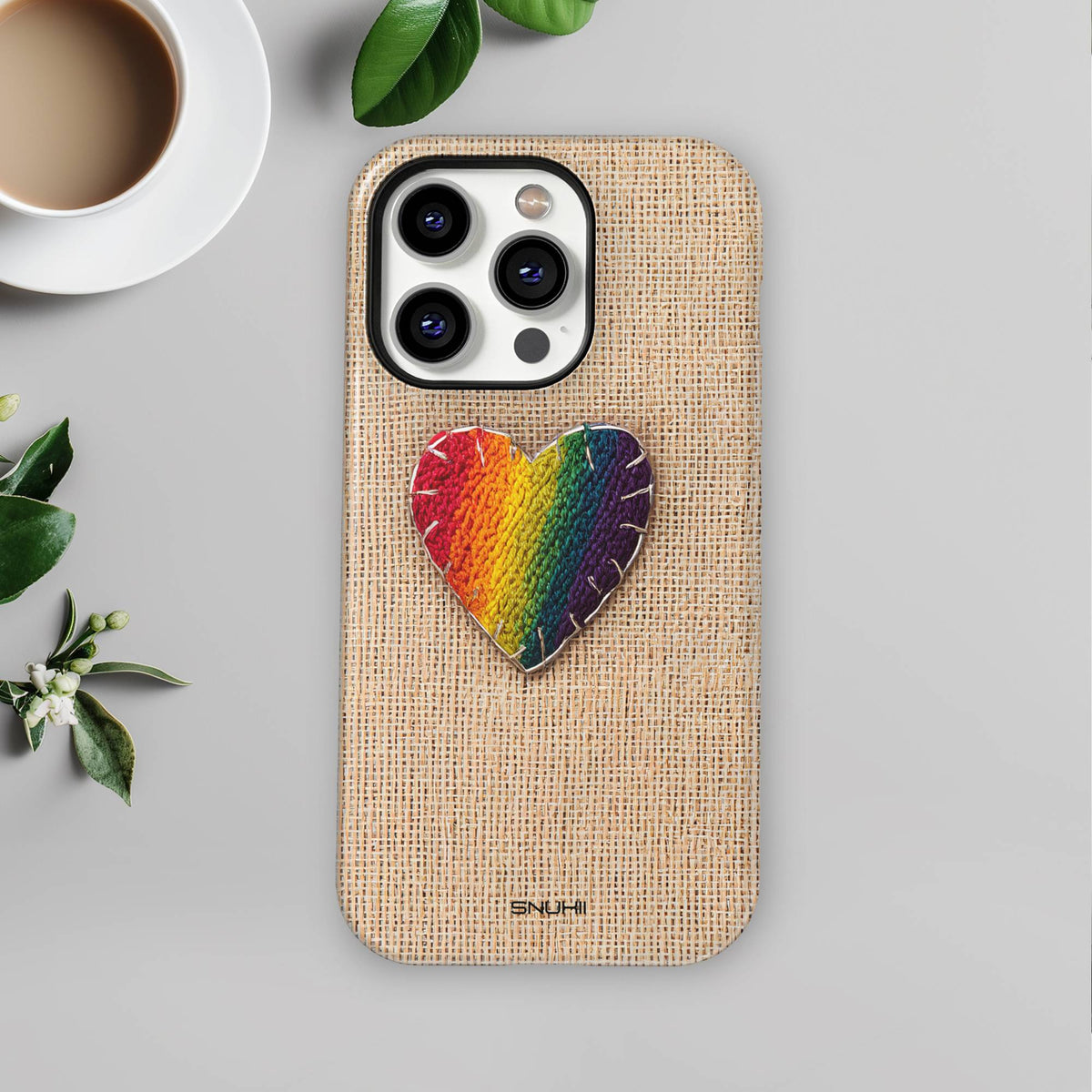 Rainbow Heart Tough Phone Case