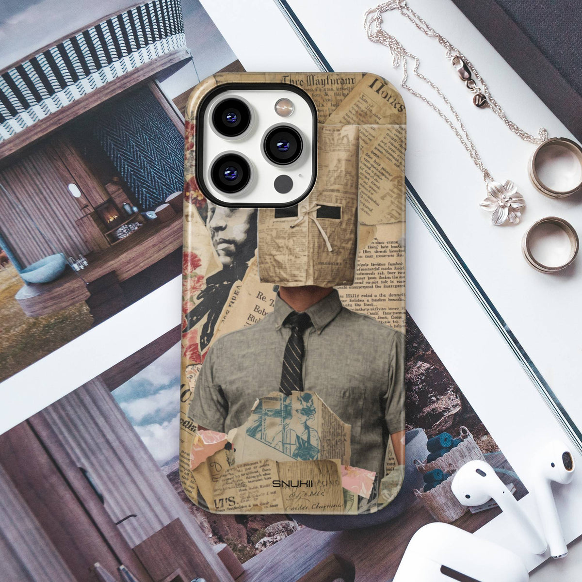 Surreal Newspaper Tough Phone Case