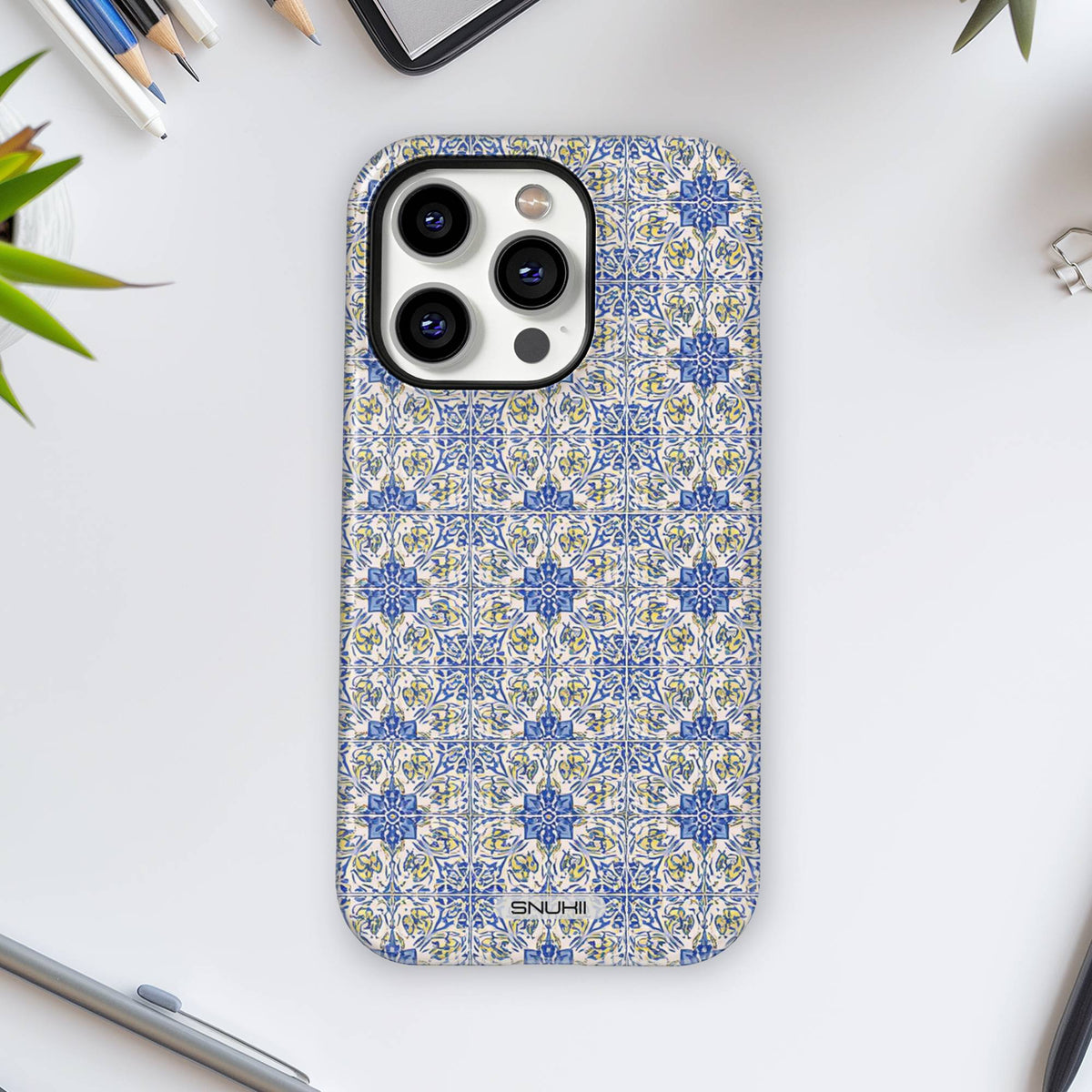 Blue Portuguese Tile Tough Phone Case