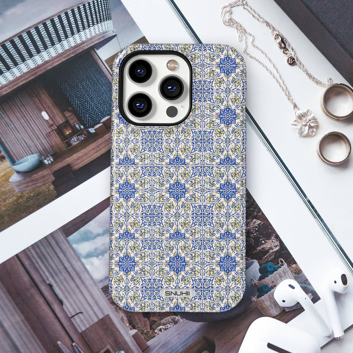 Blue Portuguese Tile Tough Phone Case