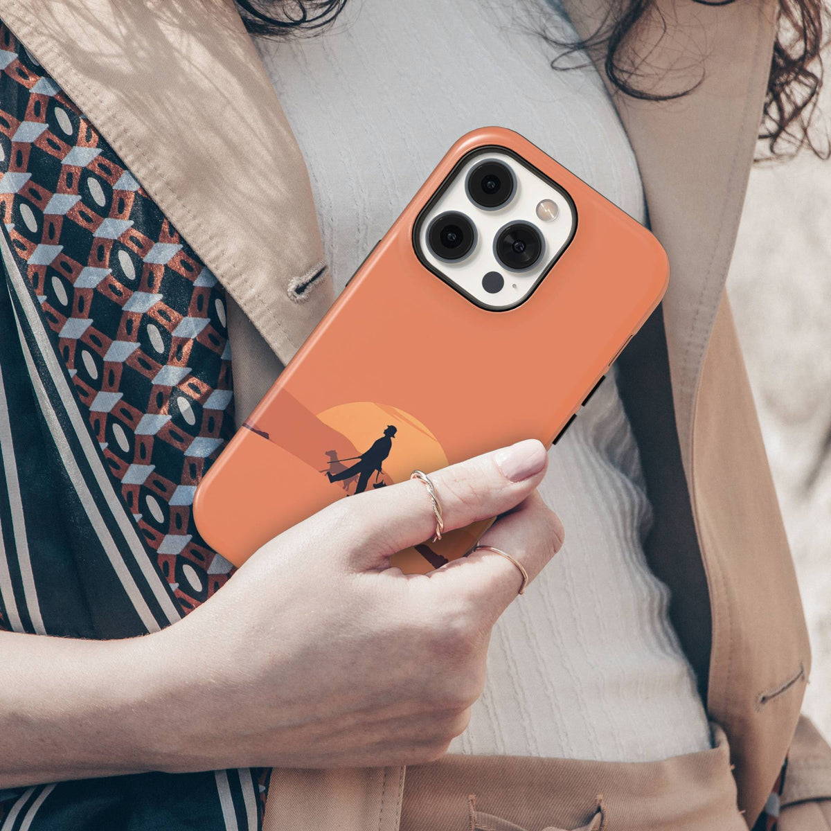 Dog Walker Sunset Tough Phone Case