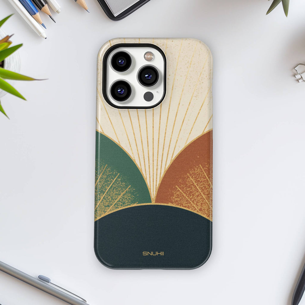 Abstract Sunburst Tough Phone Case