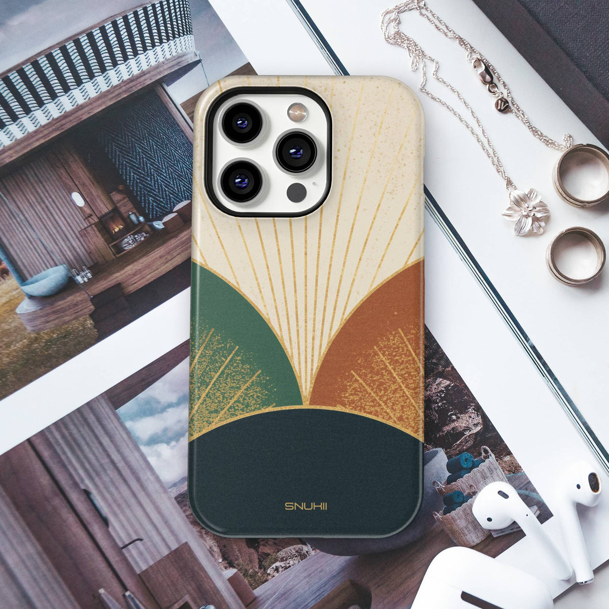 Abstract Sunburst Tough Phone Case