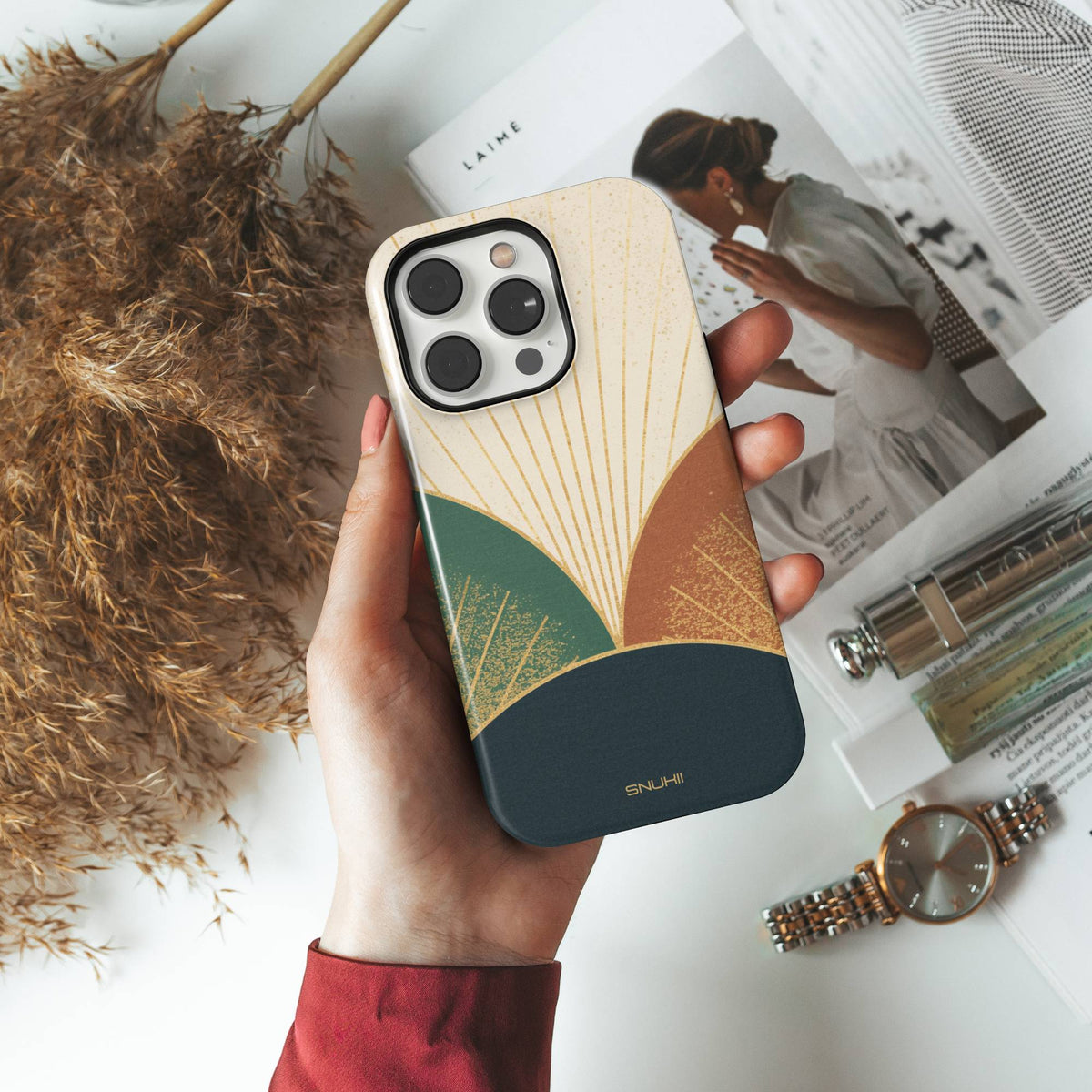 Abstract Sunburst Tough Phone Case