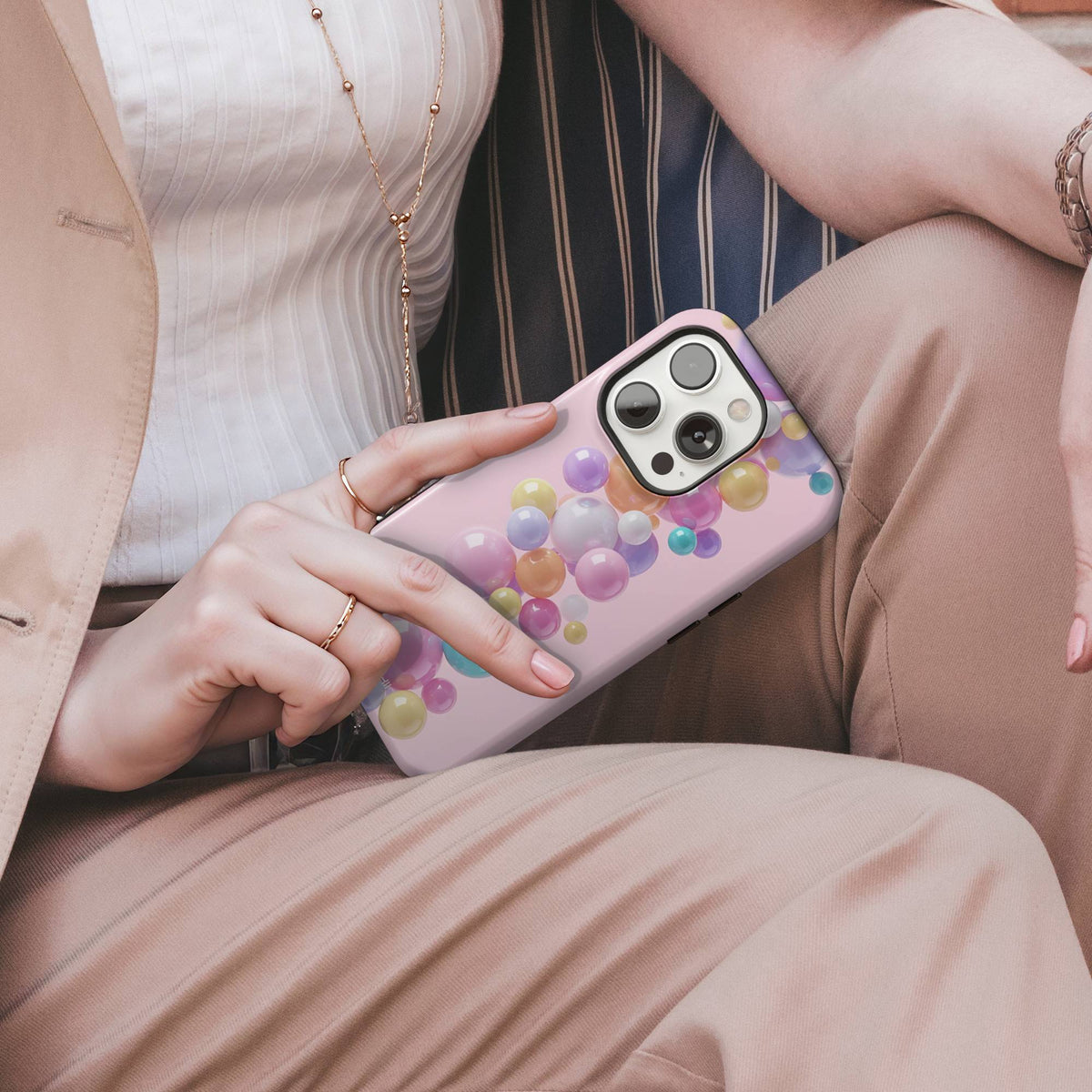 Pearl Bubble Tough Phone Case