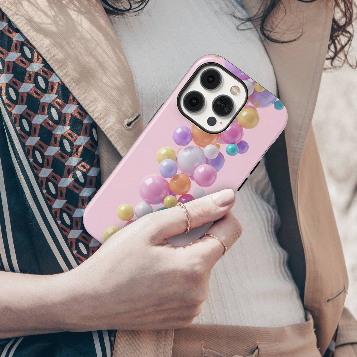 Pearl Bubble Tough Phone Case