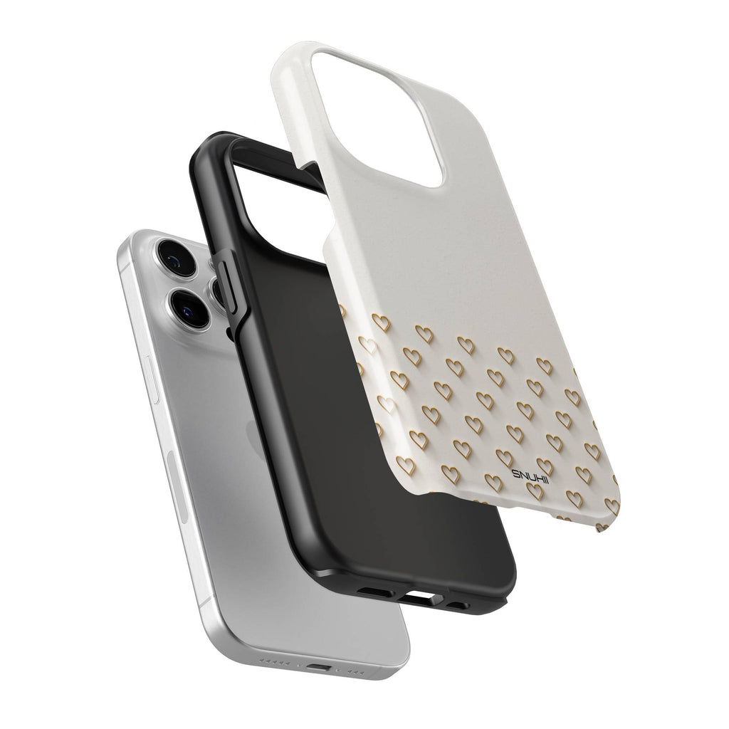 Gold Heart Tough Phone Case