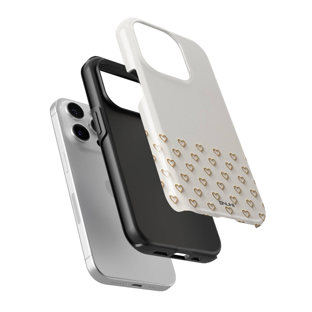 Gold Heart Tough Phone Case