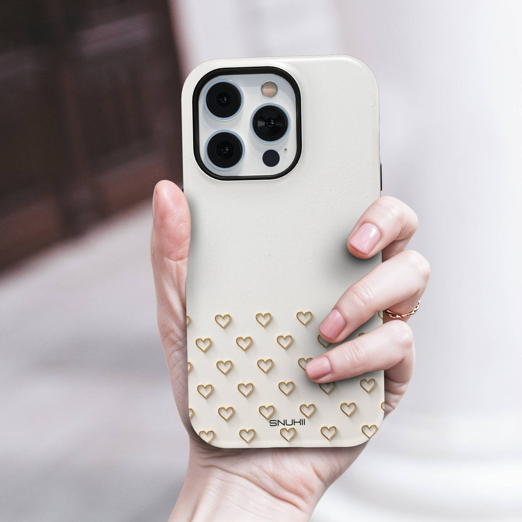 Gold Heart Tough Phone Case