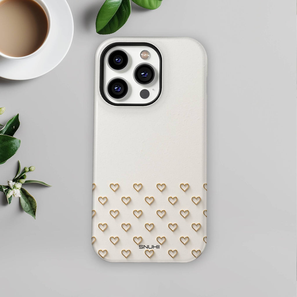 Gold Heart Tough Phone Case