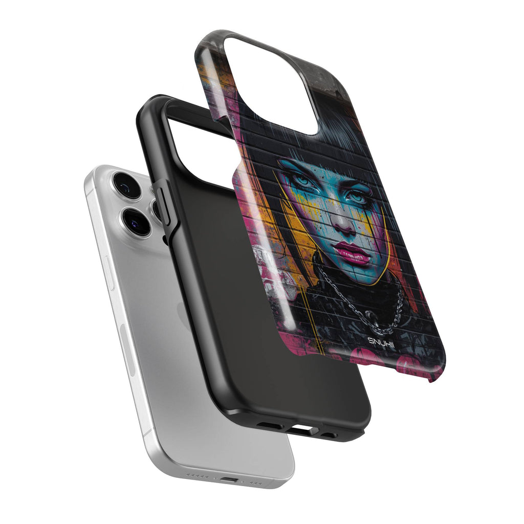 Cool Graffiti Girl Tough Phone Case