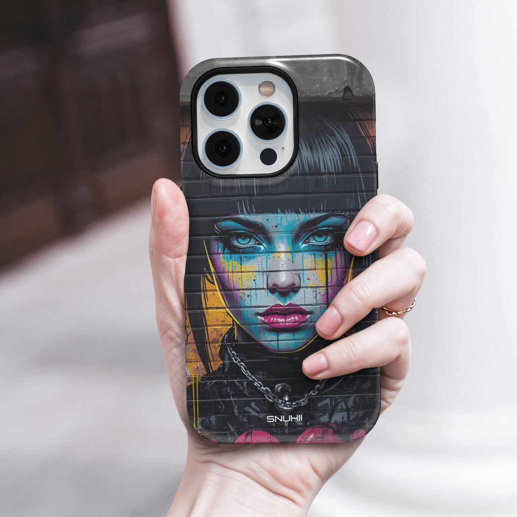 Cool Graffiti Girl Tough Phone Case