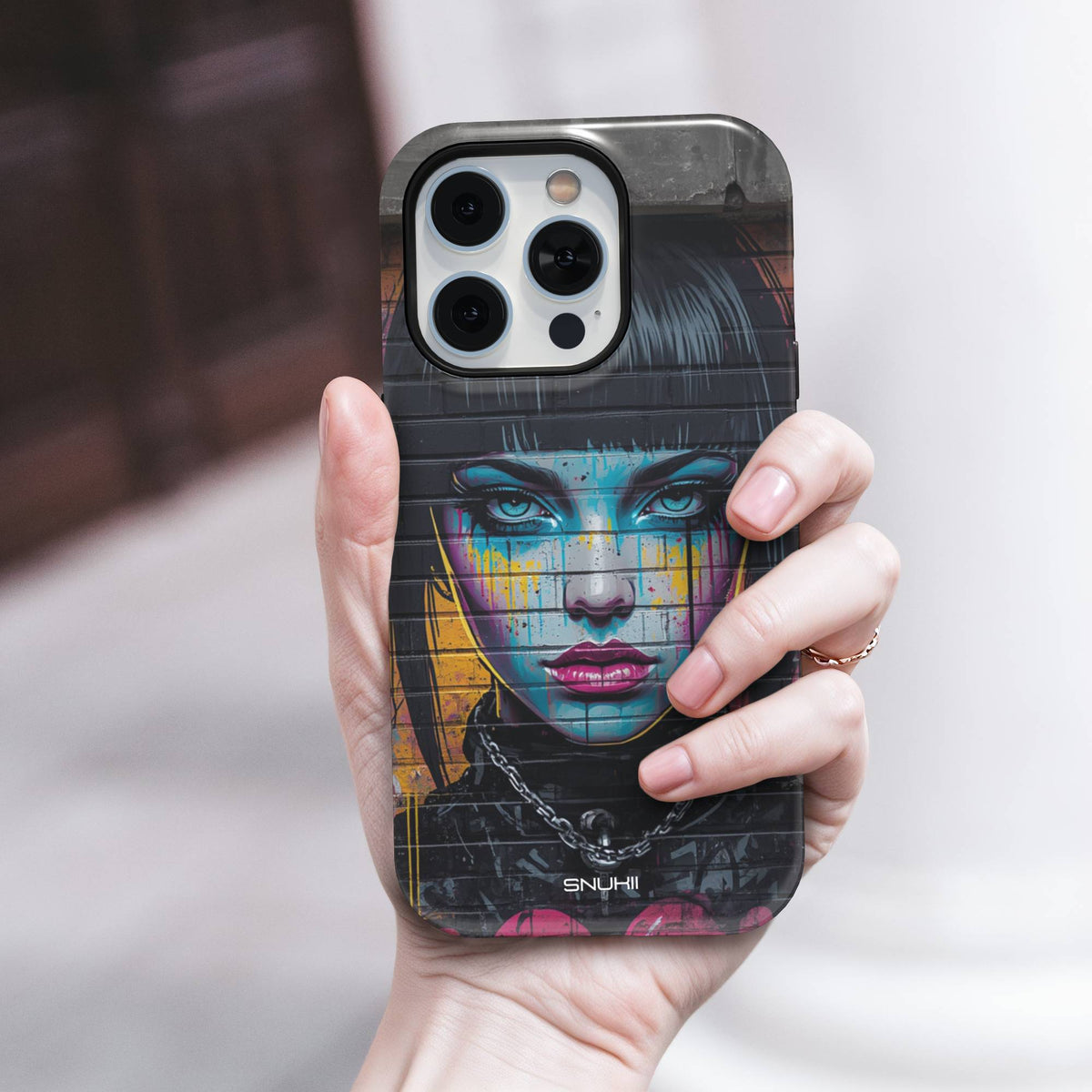 Cool Graffiti Girl Tough Phone Case