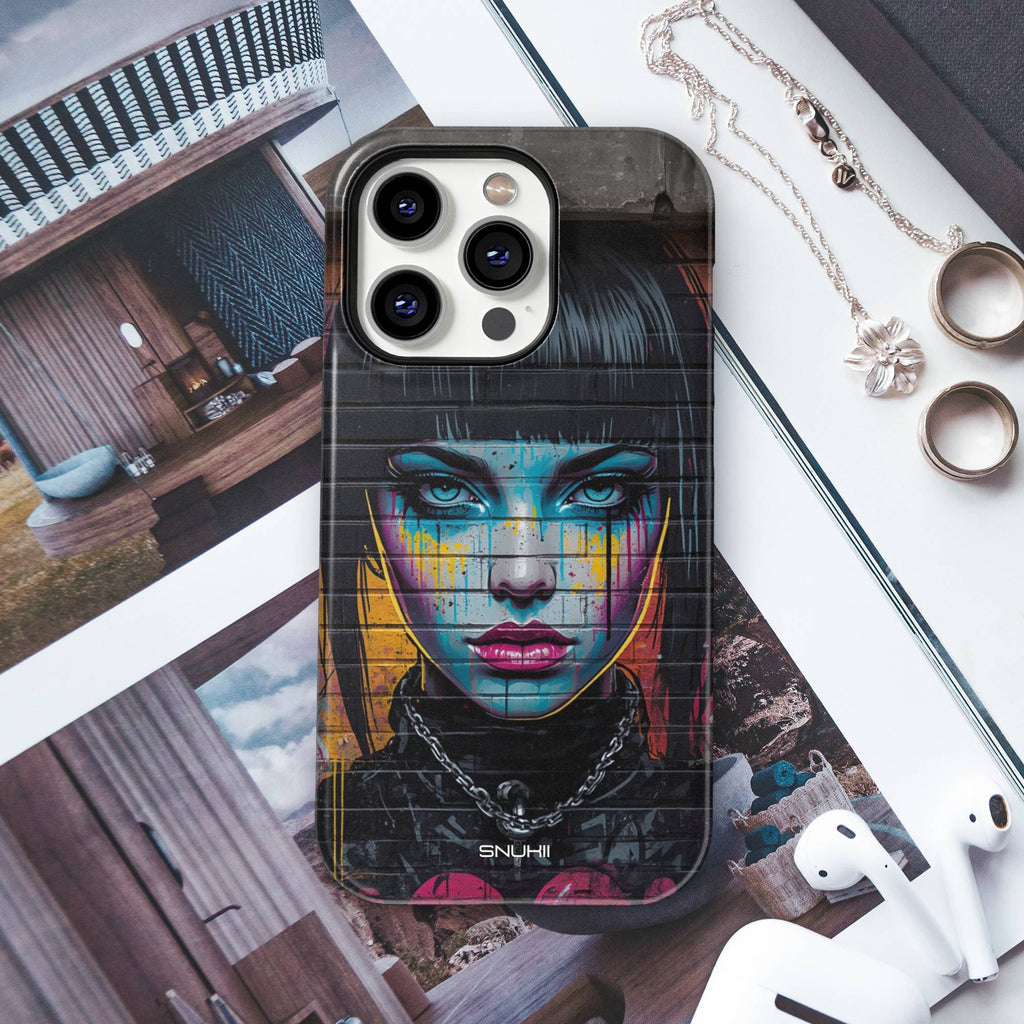 Cool Graffiti Girl Tough Phone Case