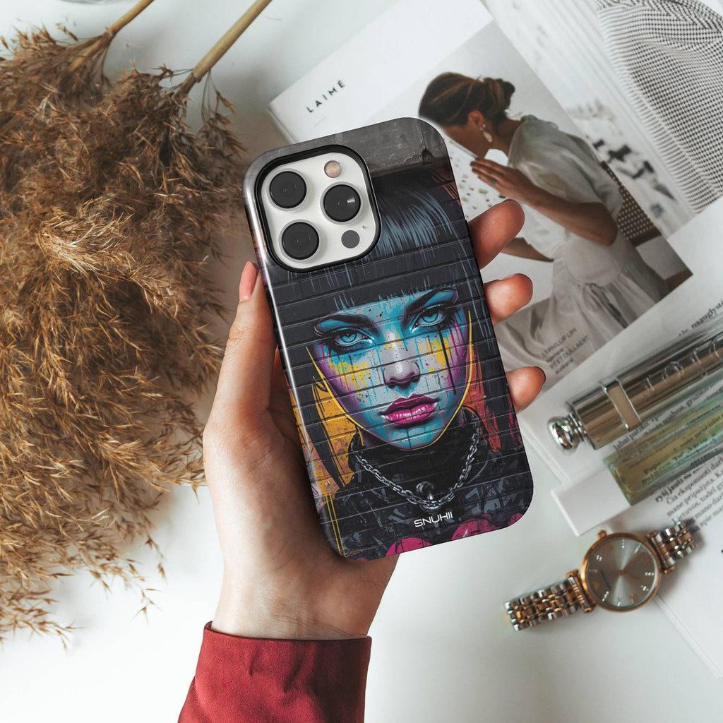 Cool Graffiti Girl Tough Phone Case