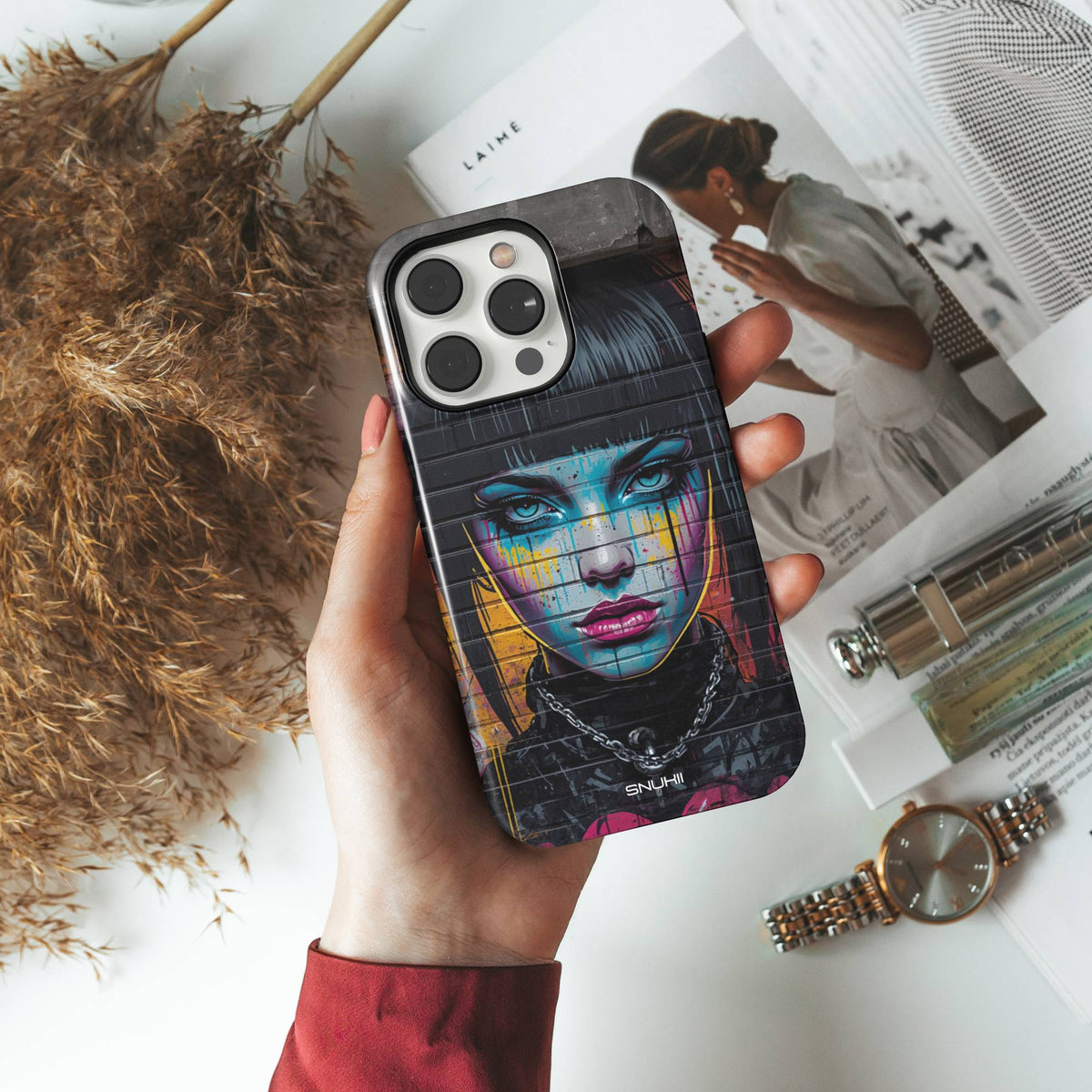 Cool Graffiti Girl Tough Phone Case