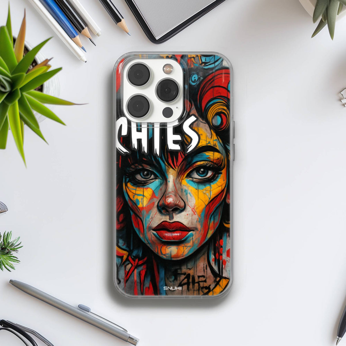 Pop Art Portrait Clear Gel Phone Case