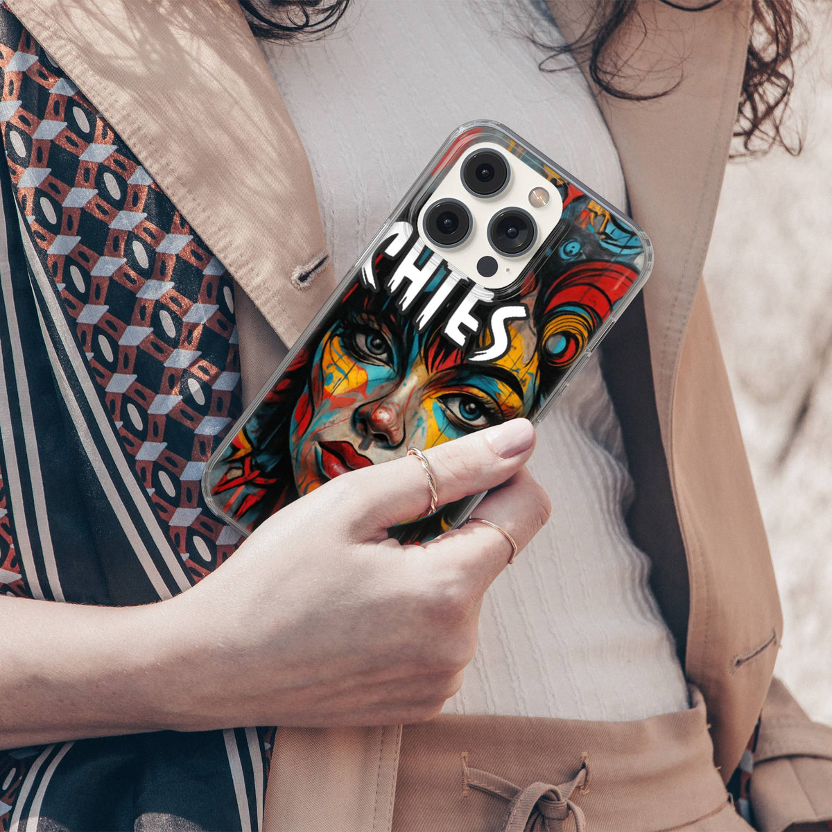 Pop Art Portrait Clear Gel Phone Case