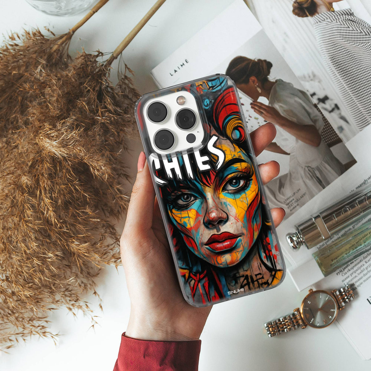 Pop Art Portrait Clear Gel Phone Case