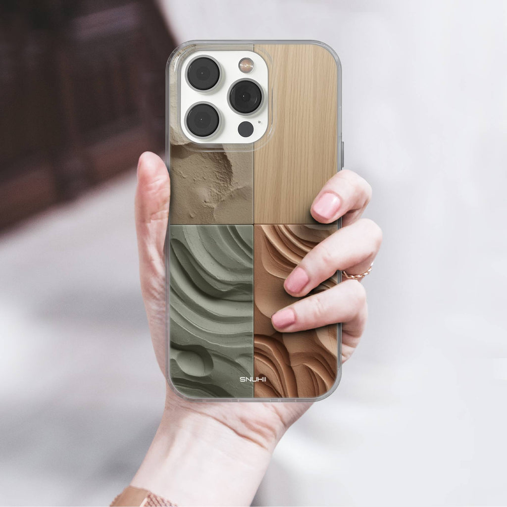 Earthy Texture Clear Gel Phone Case