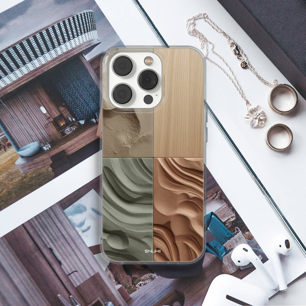 Earthy Texture Clear Gel Phone Case