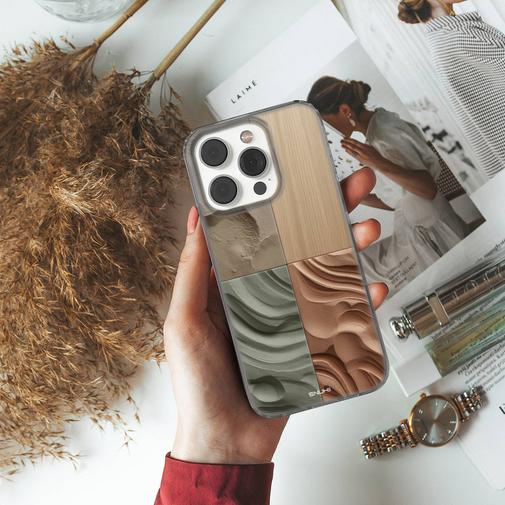 Earthy Texture Clear Gel Phone Case