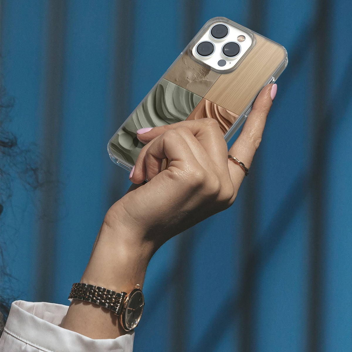 Earthy Texture Clear Gel Phone Case